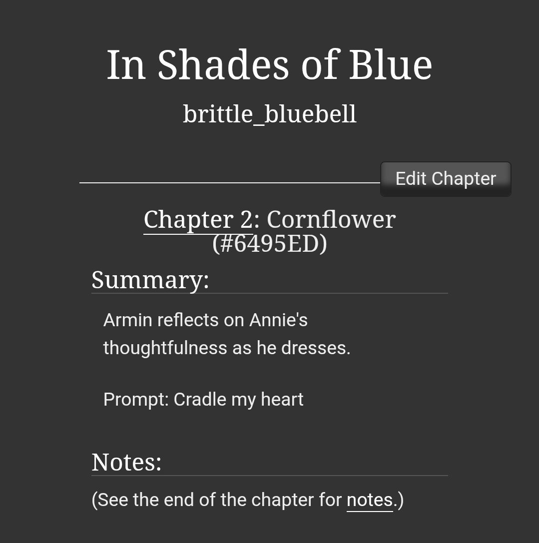 BrittleBluebell's tweet photo. Hi all!! I've posted Chapter 2 of In Shades of Blue for #aruaniversary2026. Hope you all enjoy 💙

Prompt: Cradle my heart

#aruani

@aruaniweek2026 

Link: https://t.co/baqg4hy5He https://t.co/epBtUsOJHH