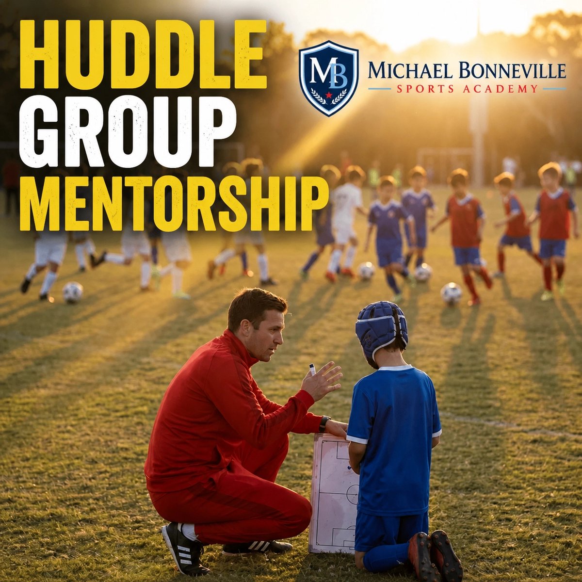 MBSportsAcademy's tweet photo. BUILDING LEADERS ON AND OFF THE FIELD! Our Huddle Groups teach student-athletes how to navigate life, handle adversity, and build true character through sports. Join the squad! #MBSA #Mentorship #Grit https://t.co/EJFYHz0Lez