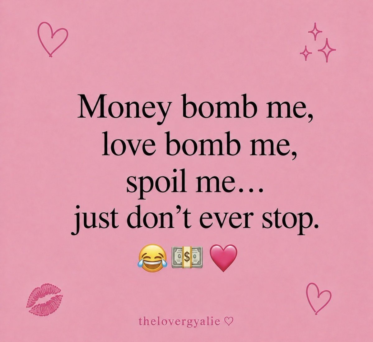 thelovergyalie's tweet photo. Money + love + spoiling = my love language 😘✨ https://t.co/Zl5653fgT2