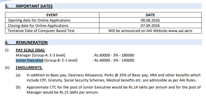 ajsinghrawat's tweet photo. 📢  Airports Authority of India (AAI) Manager and Junior Executive Recruitment! 🏦

 💰Salary: ₹21 lakhs per annum
📌 Vacancies:  389 
🗓Last Date: 7 September 2026

📅 Application > Computer Based Test  > PI > Merit List > Joining Letter

Let us know if you are Interested 👇 https://t.co/M6NfnkwGy5