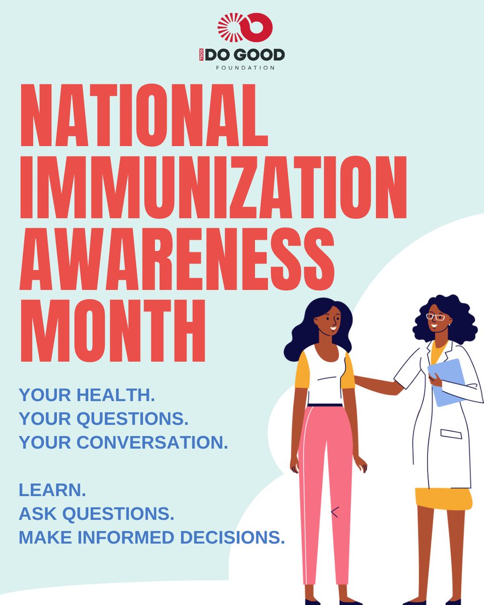 TheSoulofSanta's tweet photo. 💉 National Immunization Awareness Month is an opportunity to learn and ask questions.

Reliable information can help individuals with disabilities, chronic conditions, and their caregivers have informed conversations with trusted healthcare professionals.

#HealthEducation https://t.co/FhL9zujH48