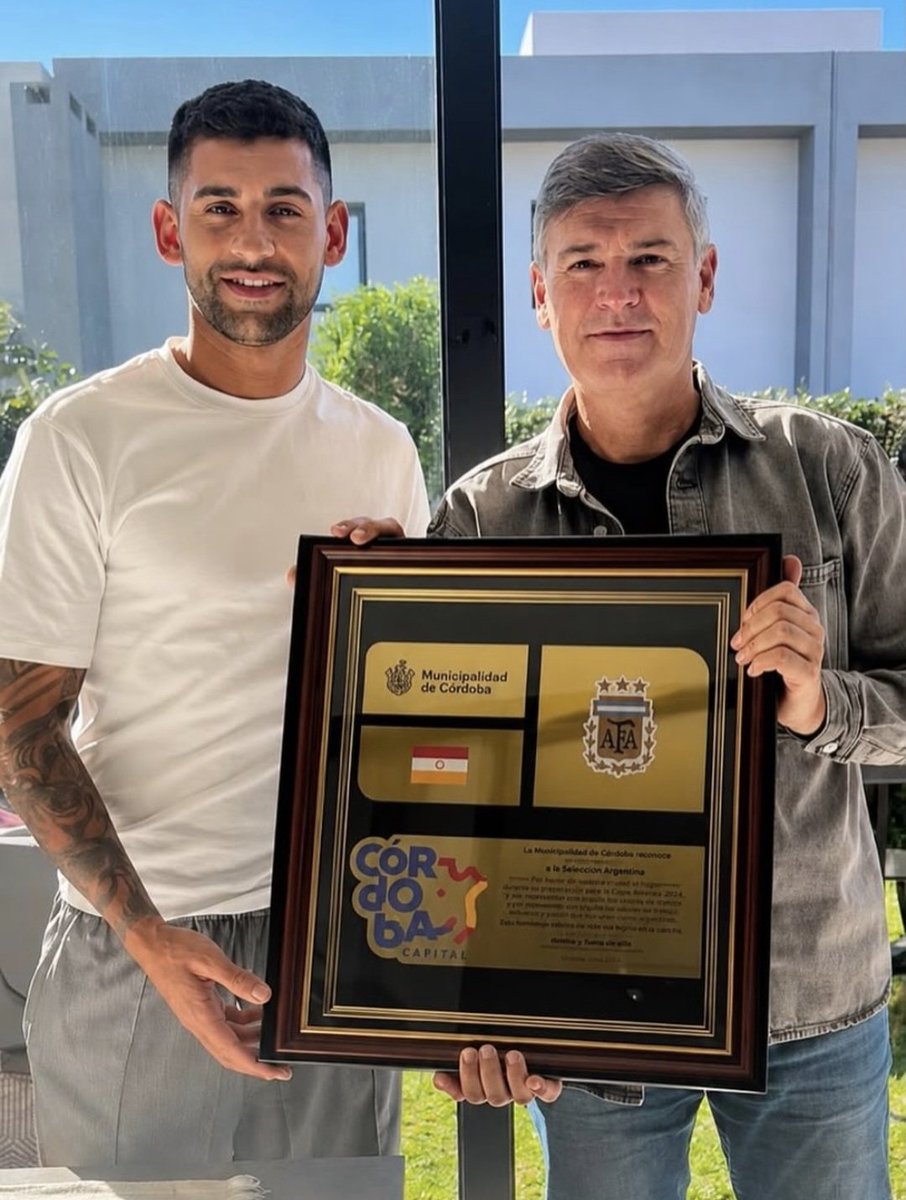 cutieson717's tweet photo. "🇦🇷Reconocimos como Cordobés
Destacado a Cristian "Cuti" Romero, por su extraordinaria trayectoria deportiva y por enaltecer a Córdoba y a la Argentina como integrante de la Selección Nacional de fútbol.

¡Gracias "Cuti" por representar siempre con orgullo a nuestra ciudad🤍" 🥹 https://t.co/VO6490ZILY