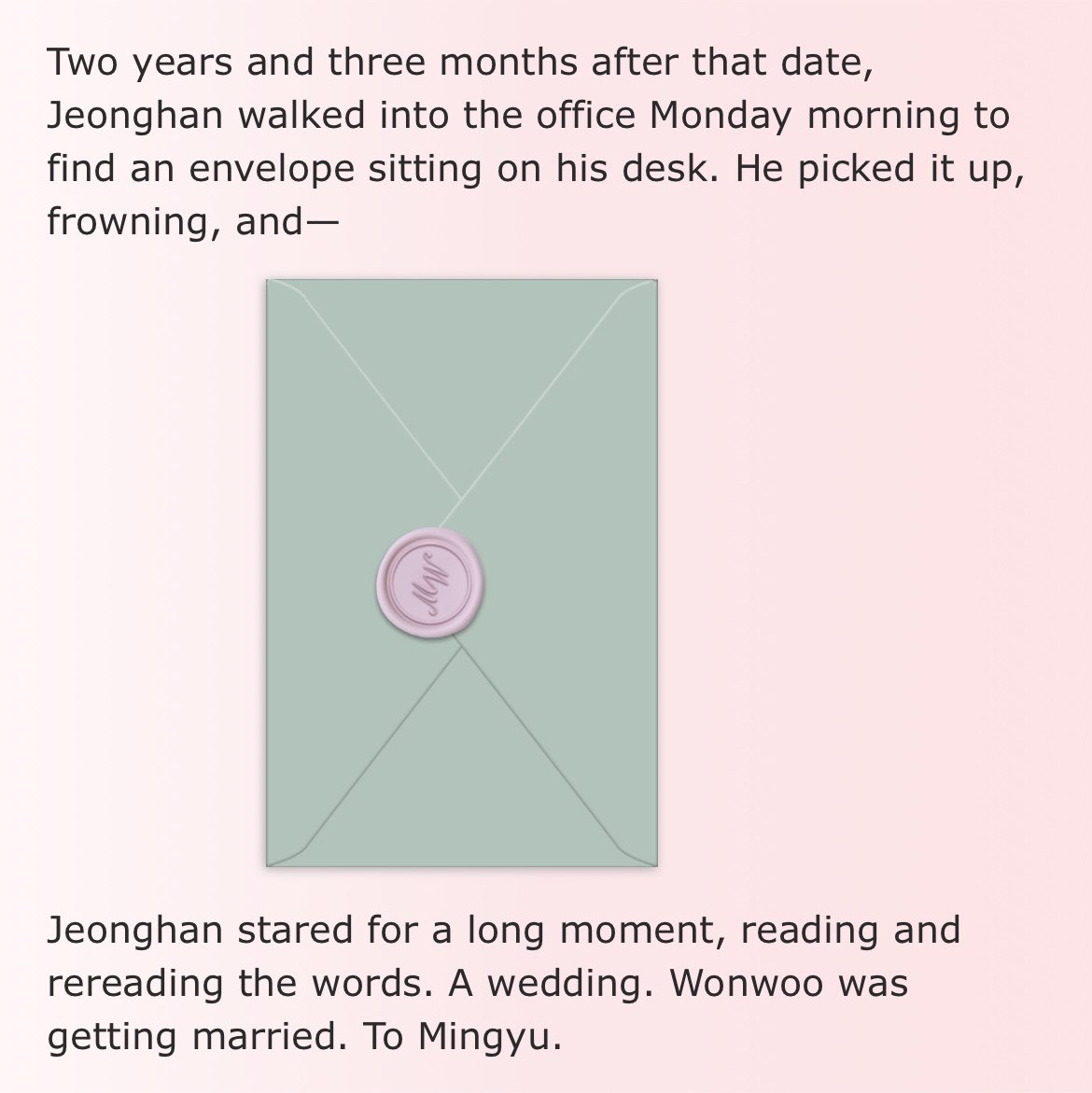 minwonluvs's tweet photo. A whole wedding invitation inside a fic woah https://t.co/Of3emLoDH9
