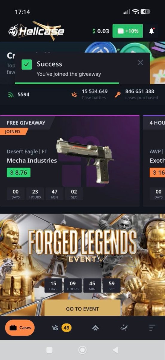 abobich222's tweet photo. Now we have the opportunity to download the Hellcase app on our phones and open cases anywhere, anytime. Try it yourself #HellcaseApp @hellcase https://t.co/97Ie0R8BZ8