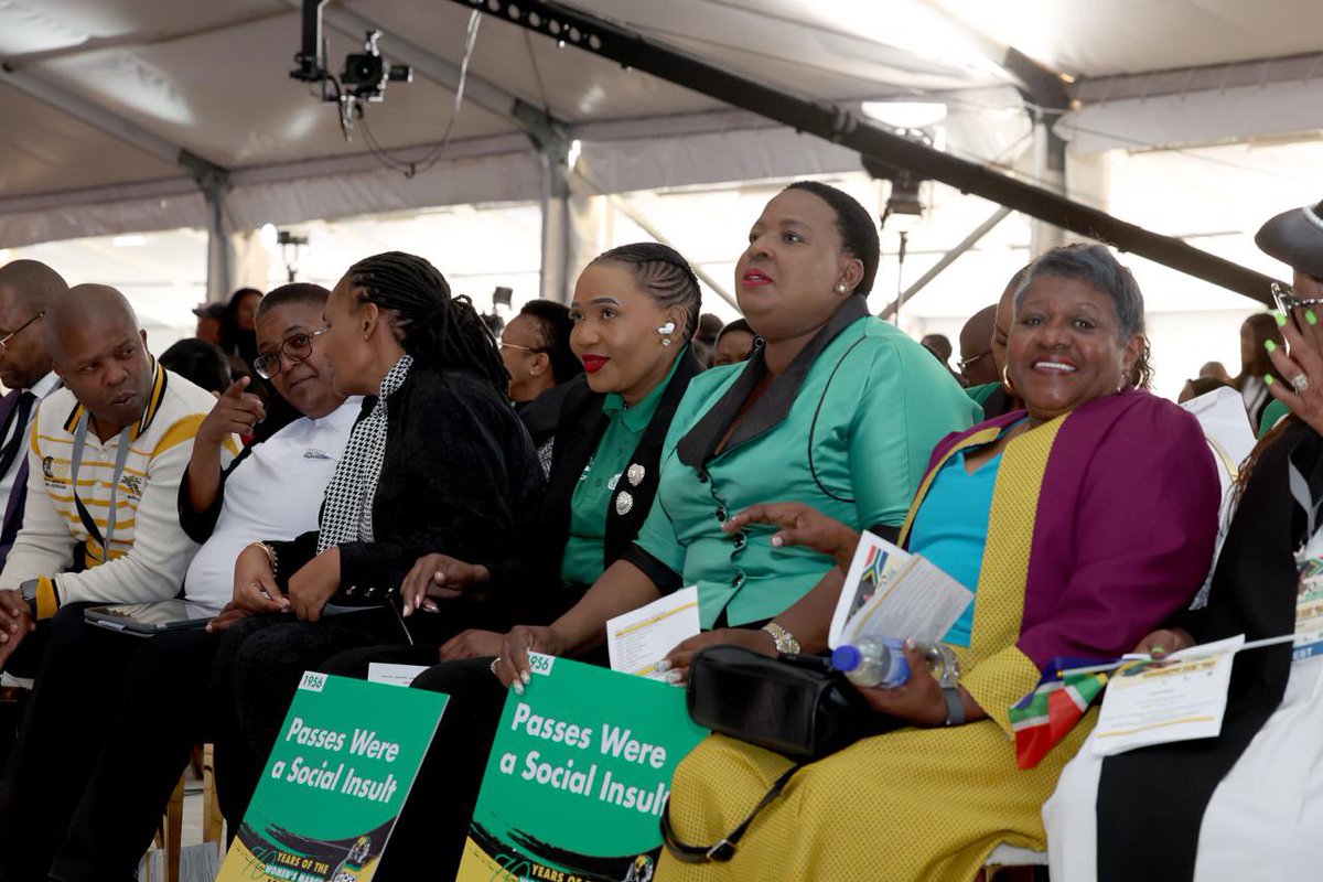 PresidencyZA's tweet photo. 70 Years of Women’s Power

President @CyrilRamaphosa calls on South Africans to honour the women of 1956 by delivering the future for which they marched during 2026 National Women’s Day Commemoration at the Union Buildings in Tshwane.

The President says the true measure of this 70th anniversary will be whether every woman and girl can grow up safe, healthy and confident in her future, with equal opportunity, equal rights and equal dignity.

#WomensDay