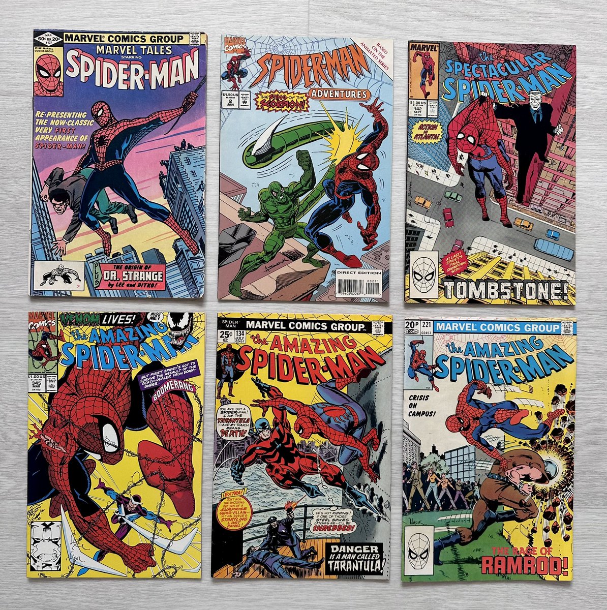 WilliamD1123's tweet photo. I started working on Spider-Man Brand New Day in April 2025, so I knew all about the comic covers being recreated far in advance of the general public, so I made sure to pick up each issue. 

Has anyone else been able to collect all of the comics covers recreated in the film? https://t.co/5BmR4cyBAe