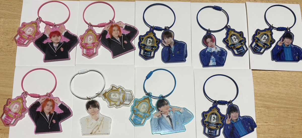 nyantaku_1l's tweet photo. EBiDAN THE LIVE 2026 エビライ 
ランダム グッズ アクキー 交換 譲渡

【譲】ユーキ タカシ×2 塩﨑太智 ジャン海渡 
田中洸希 柴崎楽×2 中村旺太郎

【求】タクヤ ＞ 大倉空人 ＞ 桜木雅哉

8/15手渡しor郵送希望です。
お気軽にお声がけください🙇🏻‍♀️ https://t.co/pXSfmM1vKj