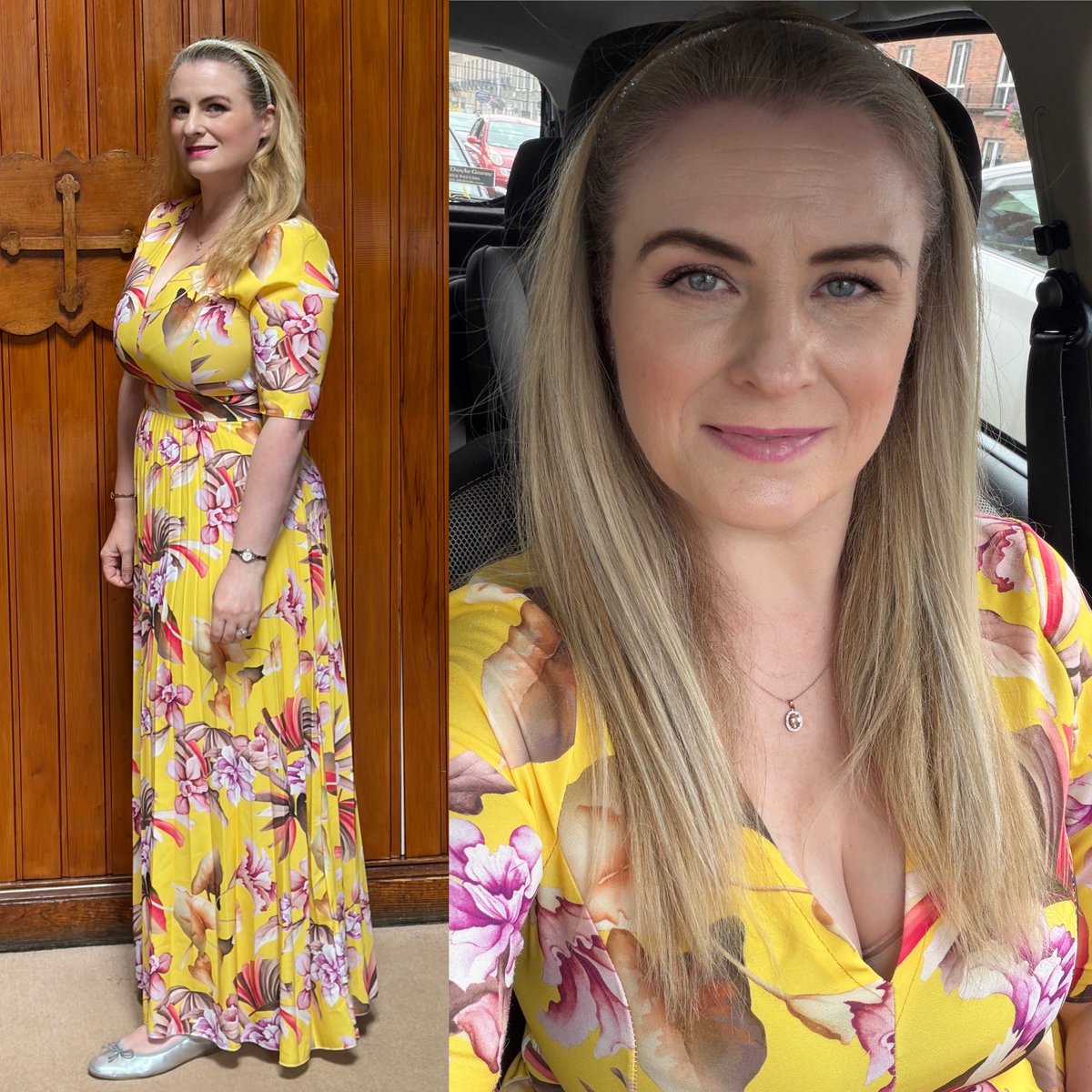 CatrinaSoprano's tweet photo. #sundaystyle with sunshine all round in this beautiful vintage maxi and newly blonded tresses courtesy of my wonderful hairdresser Ethan! #vintagequeen #soprano #sunshineyellow☀️ https://t.co/58HMOY9Cqx