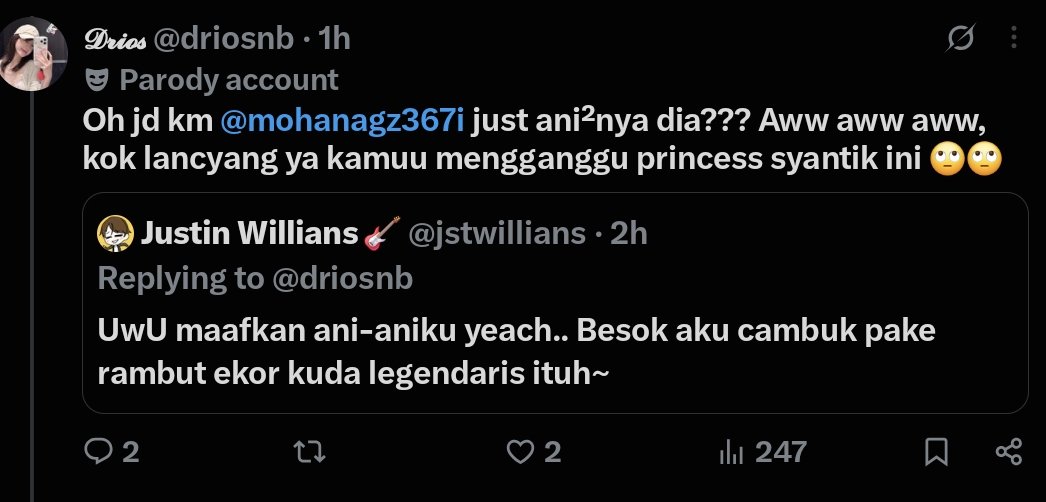 mohanagz367i's tweet photo. @haminikka @driosnb @admn_yami @jstwillians buat engkong @jstwillians gak usah aneh aneh ngatain ngatain orang, gua jodohin lo sama  @Siscamellyana2 

https://t.co/wyNgTuPpWw… https://t.co/S3ATBcoWH2