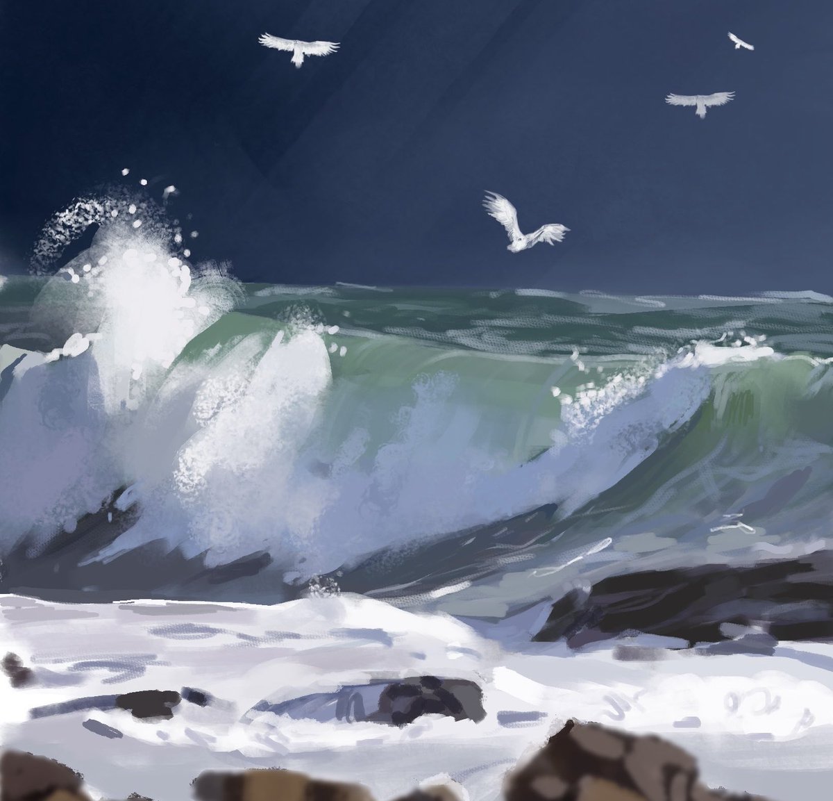 97_eii's tweet photo. an endless love for drawing the sea https://t.co/IsJAkiY81i