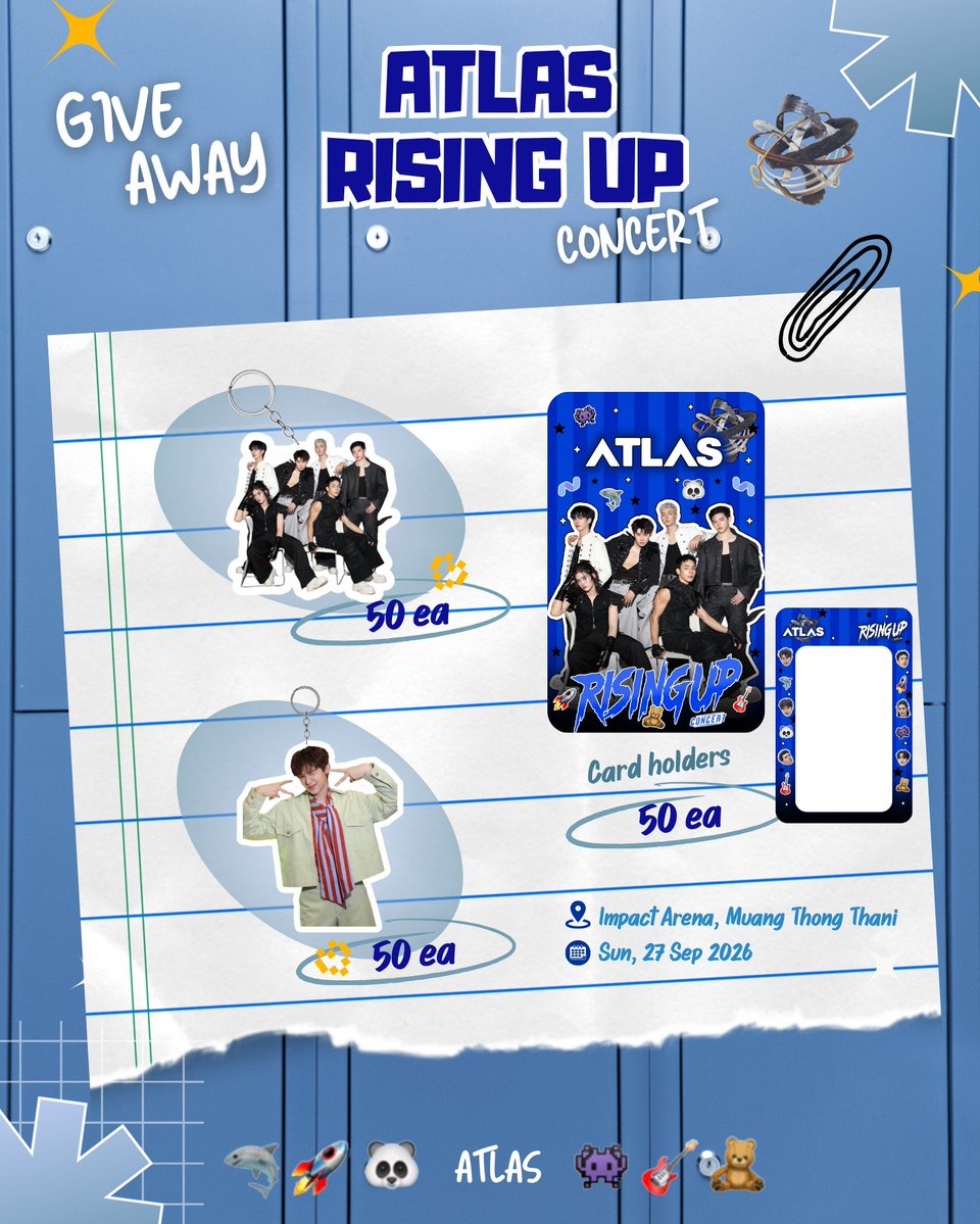 torwarrr's tweet photo. Giveaway #ATLASRisingUpConcert

◇𝙰𝚃𝙻𝙰𝚂 𝙺𝚎𝚢𝚌𝚑𝚊𝚒𝚗 ~ 𝟻𝟶 𝚎𝚊
◇𝙿𝚘𝚘𝚖𝚓𝚊𝚒 𝙺𝚎𝚢𝚌𝚑𝚊𝚒𝚗 ~ 𝟻𝟶 𝚎𝚊

♡𝙰𝚃𝙻𝙰𝚂 𝙲𝚊𝚛𝚍𝚑𝚘𝚕𝚍𝚎𝚛𝚜 ~ 𝟻𝟶 𝚎𝚊

Date》27 Sep 2026

#GiveawayALIS #ATLASconcert2026 https://t.co/JZSehO2epm