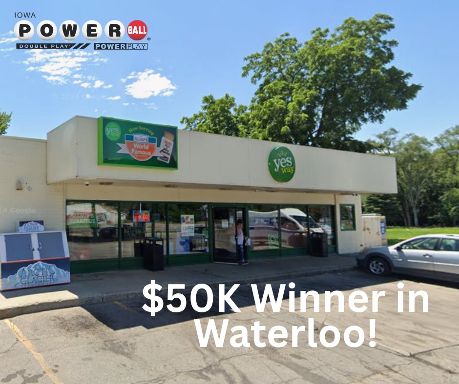 ialottery's tweet photo. NOT ONE, NOT TWO, BUT THREE POWERBALL WINNERS IN IOWA! 🤯
Last nights drawing resulted in 3 BIG winners in Clinton, Newton &amp; Waterloo! Do any of these locations look familiar to you? Check those tickets, &amp; remember the Powerball jackpot is up to $905 million for Monday's drawing! https://t.co/HtdQkP5954