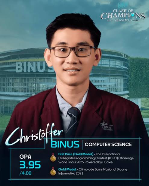 tsukilove8424's tweet photo. mau apapun hasilnya, ke final ataupun tidak, pengen apresiasi christoffer dan firdaus yang sudah membawa BINUS dan UNAIR melaju jauh ke top 12 di coc diantara OXFORD, NUS, NTU, UI dan ITB yg memang konsisten masuk top 12 dari setiap season 👏 https://t.co/dcVRSK3dsH