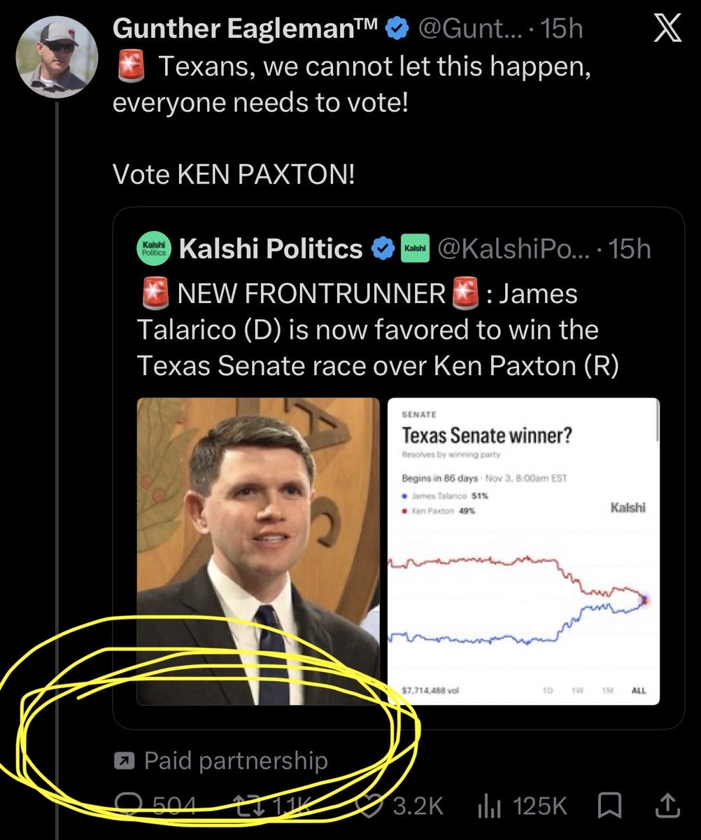 Sarah4Texas's tweet photo. First honest post I’ve seen from a MAGA influencer pushing Paxton. Finally admitted he’s paid to post. #txlege https://t.co/5oUwL3ufOc