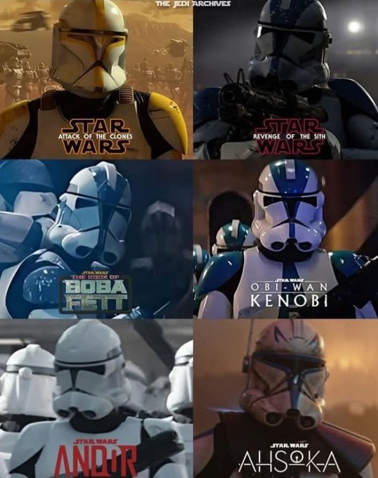 StarWarsDaily_'s tweet photo. Which Clone armor is your least favorite? https://t.co/2H61m3GbL2
