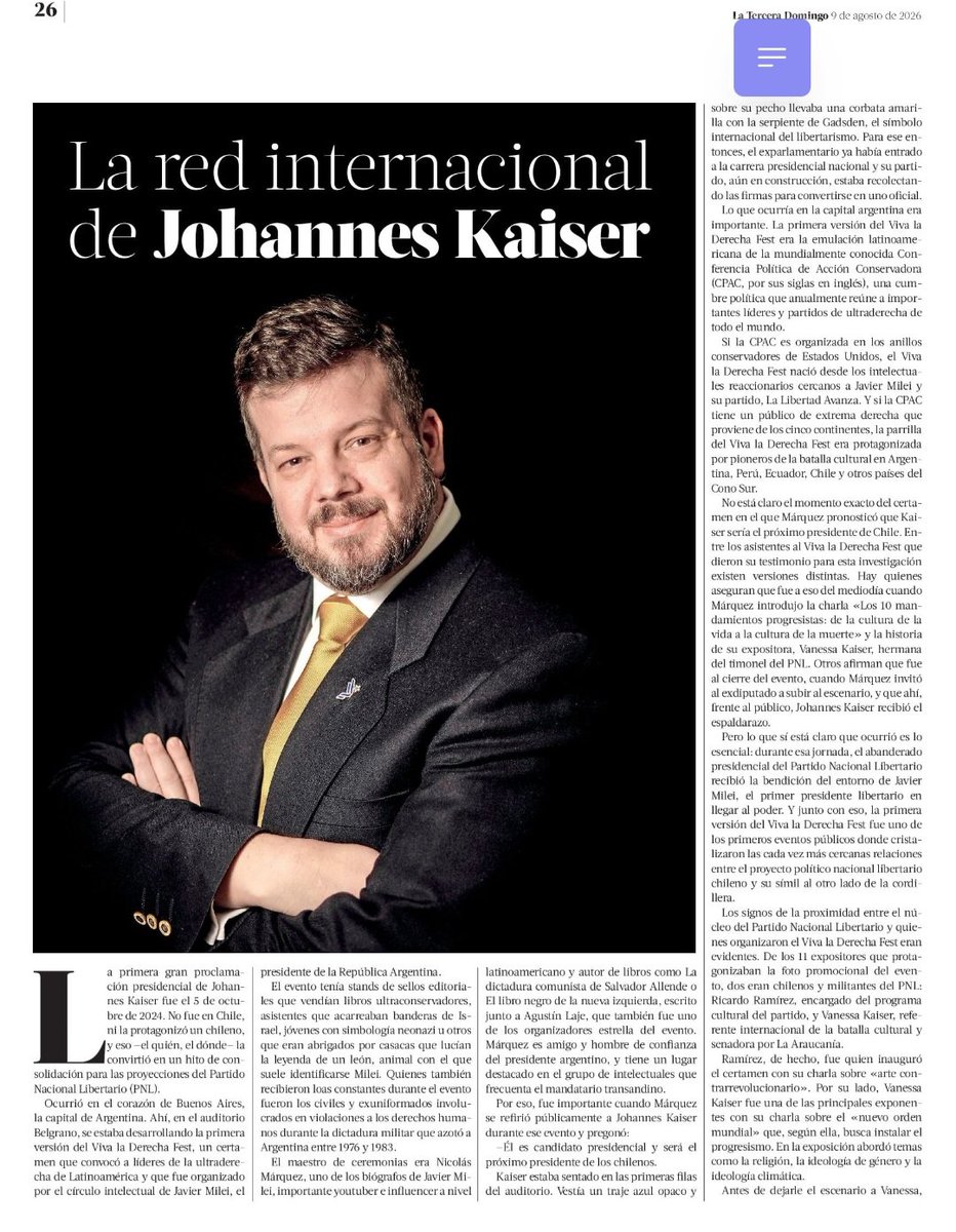 Divididos_Sumo's tweet photo. Medios reconchesumadres, me indigna ver a La Tercera mostrando al indecente e ignorante de Johannes Kaiser casi como un ESTADISTA, periodistas mil veces reculiaos, Cerdo Kaiser "hasta los caballos terminan sus carreras", el periodismo chileno levantando vagos e inservibles. https://t.co/fzTinWF9f8