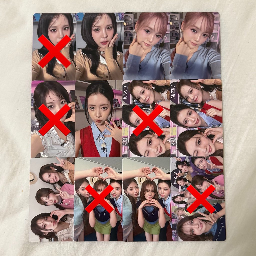 xoxz_08's tweet photo. NiziU 交換 買取 トレカ ラントレ 
譲 画像1-4枚目
求 固定リク/買取
     
物によりn:1のお取引可能です◎(要相談)
郵送又はは8月10日オフイベ関西会場にて手渡し交換🉑
お声がけお待ちしております✨️

#NiziU交換 #NiziUトレカ交換 #NiziU買取 https://t.co/ufQGmTMBFr