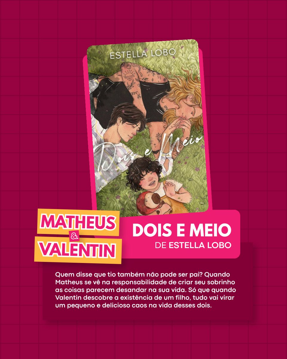 Fanfic_Show's tweet photo. Matheus e Valentin de “Dois e Meio” da @estellalobo_

Quem disse que tio também não pode ser pai? Quando Matheus se vê na responsabilidade de criar seu sobrinho as coisas parecem desandar na sua vida. https://t.co/WZQzTBEkQo
