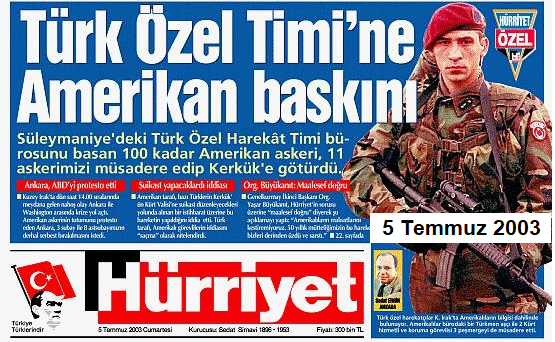 Kupurcu's tweet photo. @volkan_giritli Tarih 4 Temmuz 2003 
Başbakan Erdoğan. 
Irak'ın Süleymaniye kentinde Türk Özel Harekât Timi bürosunu basan 100 kadar Amerikan askeri, 11 askerimizi müsadere edip başlarına çuval geçirilmek suretiyle Kerkük'e götürmüş 60 saat süresince alıkonularak sorguya çekmişlerdi. https://t.co/ZROAS1lo5W