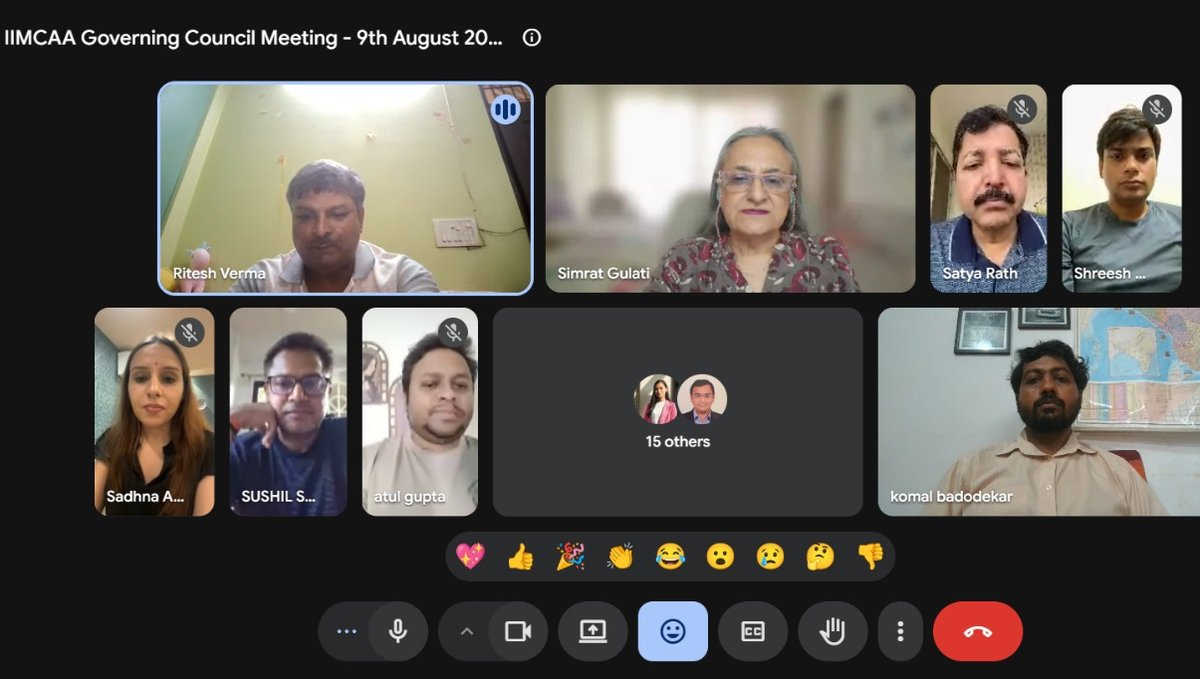 IIMCAA's tweet photo. Virtual - IIMCAA Governing Council Meeting | 9th August 2026 #IIMC #IIMCAA #Connections 

@_sushilsingh | @simratgulati | @PrasadScribe | @GayatriSinha | @atuljurno | @DeekshaSaksena | @prabhatpandey81 | @snehabh11 https://t.co/Qav1uzi9cj