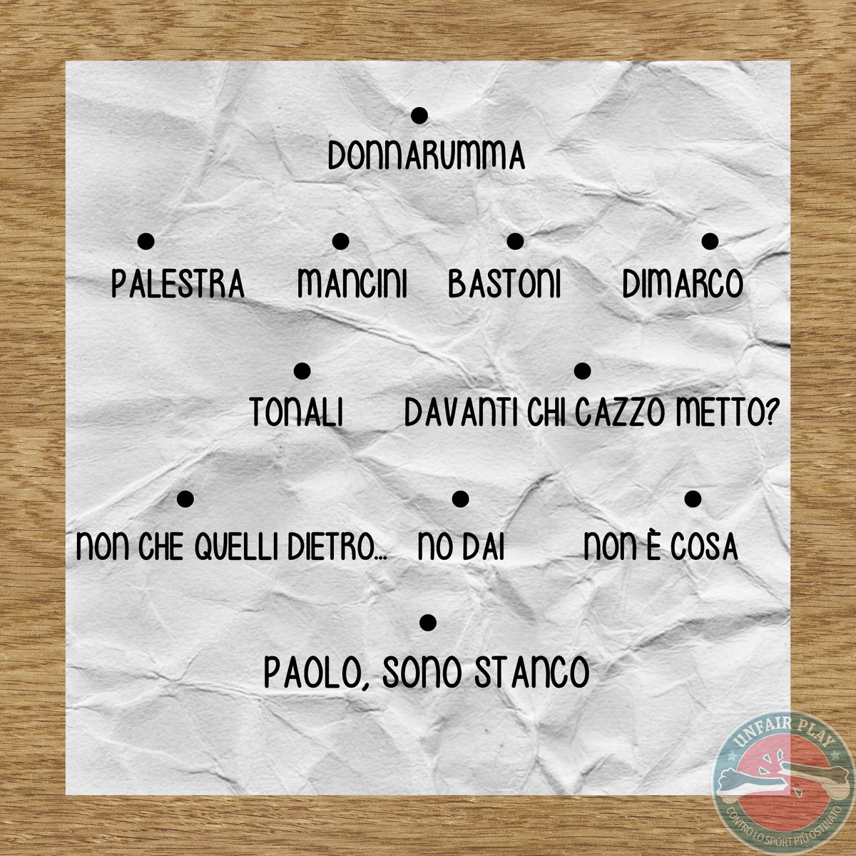 unfair_play's tweet photo. In esclusiva il foglio su cui Guardiola ha scritto la formazione della sua Italia.

#Maldini #Guardiola #Italia https://t.co/KDsULwCfuk