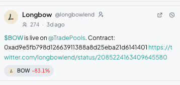 0xTharmas's tweet photo. @captainhookv4 it is a farm, they already launched a token on POOLS which died, and just relaunched a new one on PONS

first sc is from their original article of the first CA... https://t.co/KsEZDkQuXM