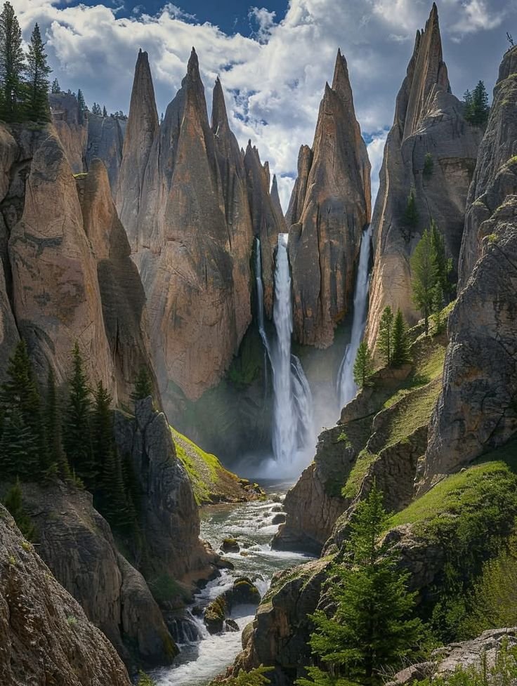 nature_c2ngn's tweet photo. Tower falls in Wyoming USA 🇺🇸 https://t.co/8yVhmAlmdX