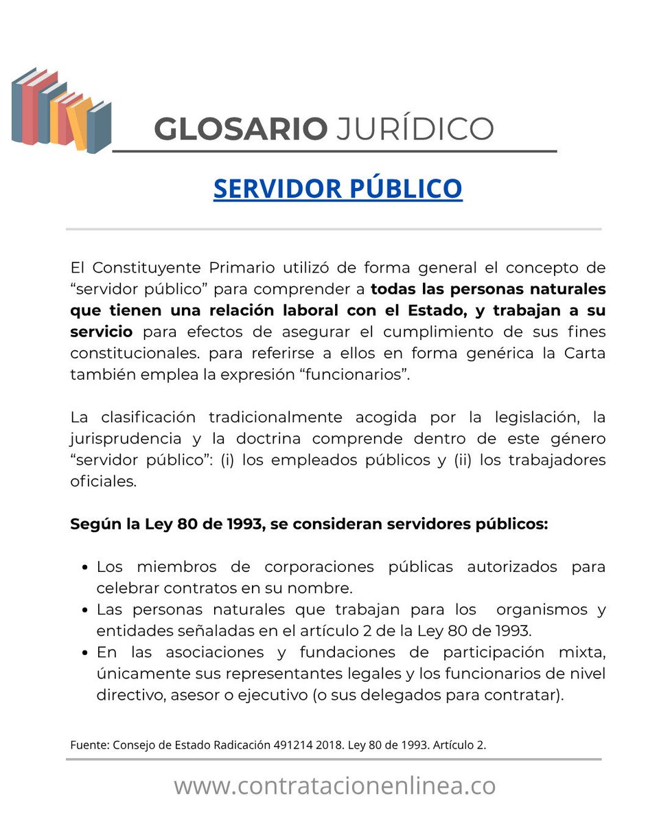 contrataenlinea's tweet photo. 📚 SERVIDOR PÚBLICO. Consulte documentos de interés sobre el tema👉 https://t.co/E8a6bEse9u https://t.co/3B3ydEMbDh