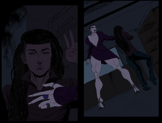 Another_Cosmic's tweet photo. ~Wip. i love doing nighttime/dark scenes. https://t.co/2m2uQIK5mp
