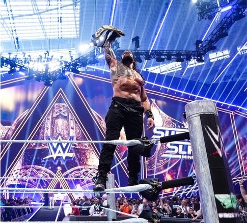 WrestleOps's tweet photo. Bleacher Report grades SummerSlam 2026:

• IYO SKY vs. Liv Morgan — C+
• The Usos and Jacob Fatu vs. Royce Keys, LA Knight and Solo Sikoa — B-
• GUNTHER vs. Nick Aldis — B-
• Fatal Influence vs. The Bellas & Paige — C
• Cody Rhodes vs. CM Punk — B+
• Oba Femi vs. Brock Lesnar — B+
• Kevin Owens vs. Sami Zayn vs. Finn Bálor vs. GUNTHER — A
• Trick Williams vs. Baron Corbin — C+
• Interim Women's Title Ladder Match — B
• Danhausen vs. Dominik Mysterio — C+
• Penta vs. Chad Gable — B
• Roman Reigns vs. Seth Rollins — A+

(@BleacherReport)