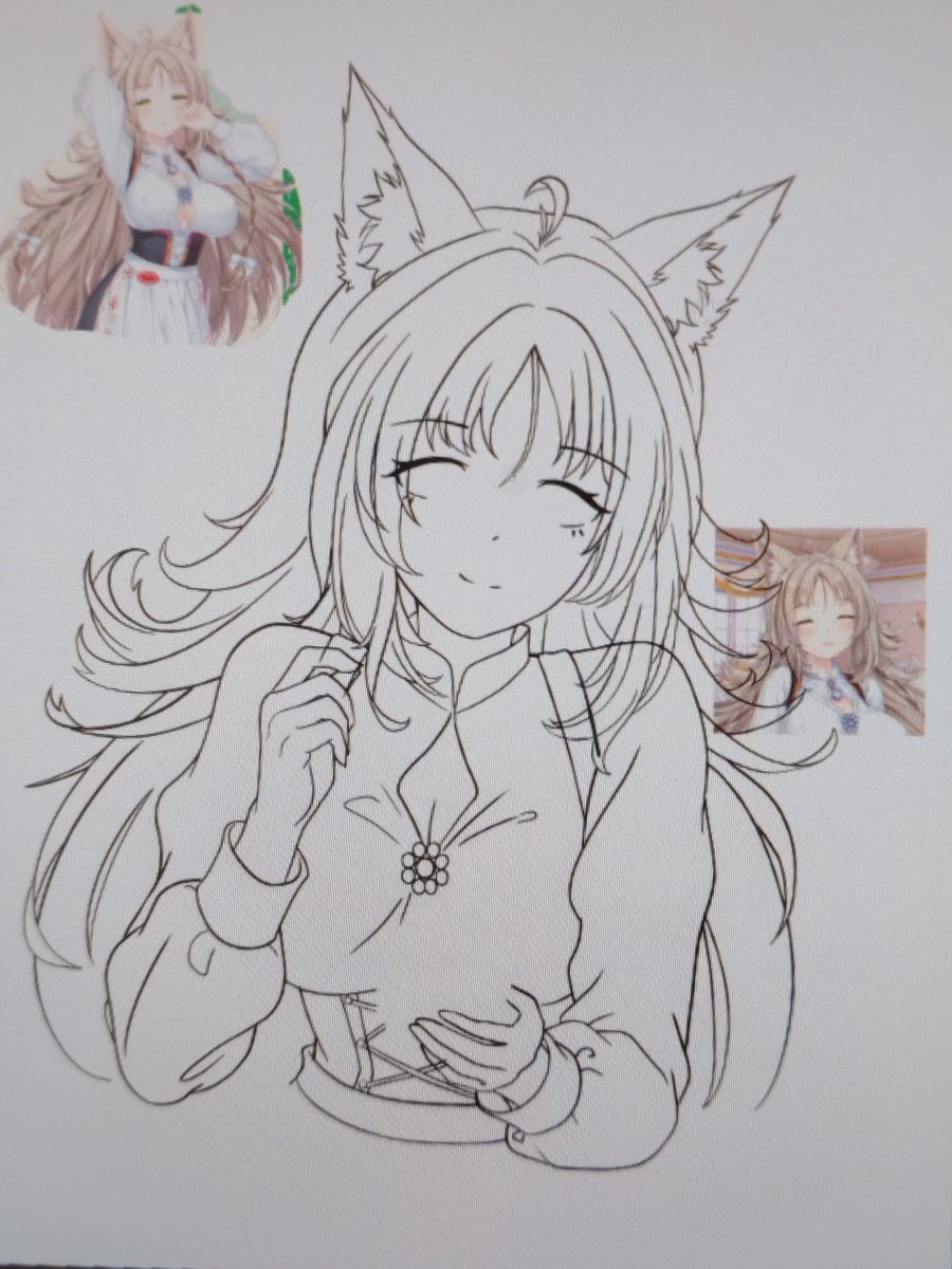 llineyll's tweet photo. I was really scared when I saw the beginning of this work after a long time, so I corrected it now hahaha https://t.co/ynVIwi9NlK