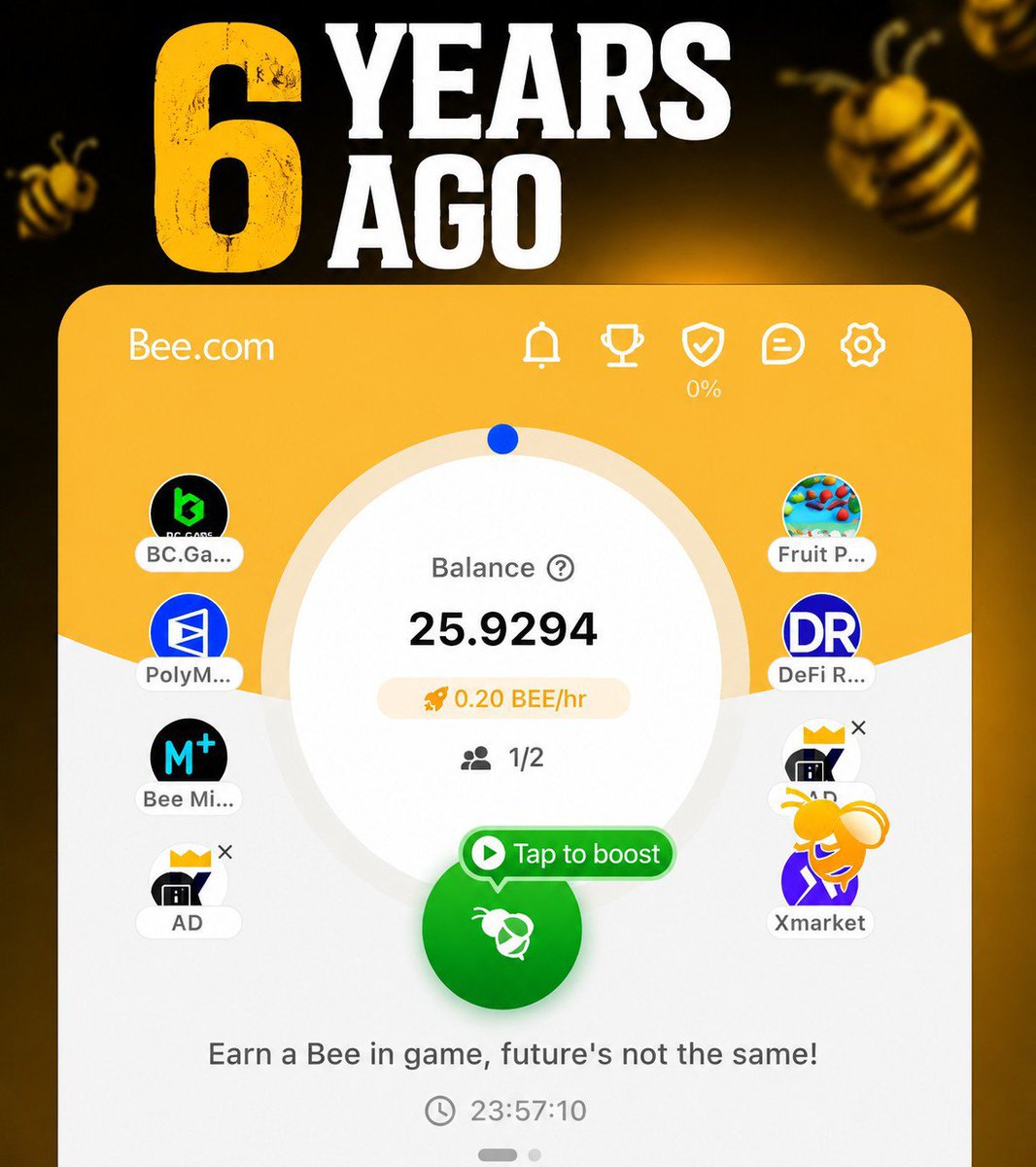 bee_future99's tweet photo. 🐝 Bee Network – 6 Years Ago!
A throwback to the early days of Bee Network mining. 📱🐝
The old screenshot shows a balance of 25.9294 BEE with a mining rate of 0.20 BEE/hr.
Did you use Bee Network in the early days?
👉 Comment your old BEE balance below! #BeeNetwork #Bee #WEB3 https://t.co/ZCmZTGTWvs