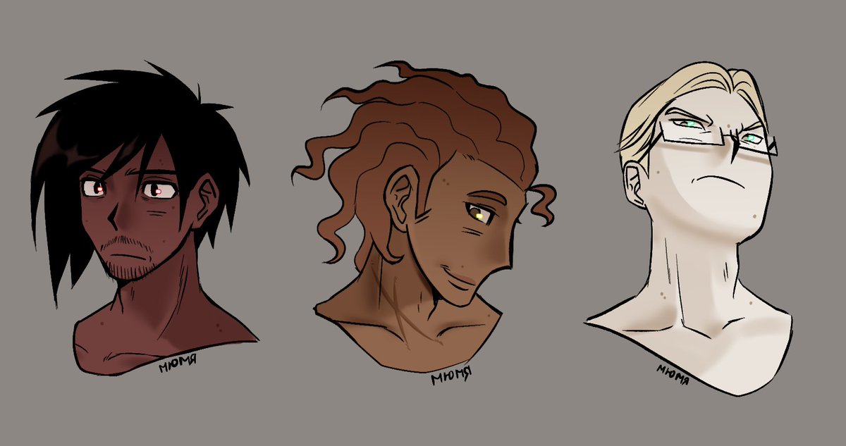 koticca's tweet photo. Renee. Samuel. Roscoe. They're poly gay ppl #oc #originalcharacterart #originalcharacter #doodle https://t.co/oBDm4yn6B0
