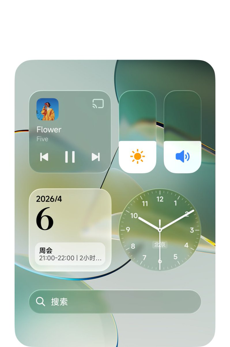 theandroidrush's tweet photo. 🚨 BIG HyperOS 4 leak! 👀
Xiaomi's Liquid Glass redesign has seemingly leaked:
✨ New glass UI & widgets
🔔 Stacked notifications
🕐 New clocks & fonts
⚙️ Redesigned Control Center
Official reveal could reportedly come this week.
⚠️ Not confirmed.
#HyperOS4 #Xiaomi https://t.co/bXs7wRjWfc