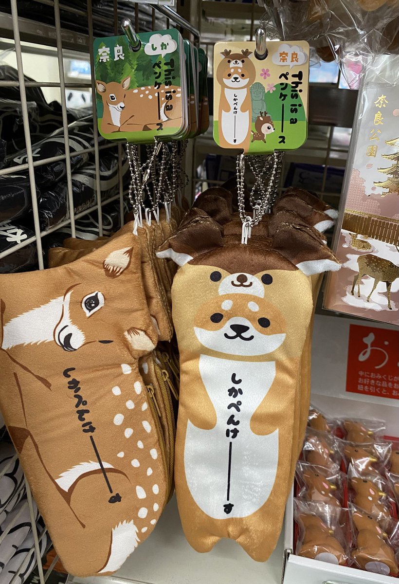 itc_moron's tweet photo. 最近各所で見かけるペンケース
近鉄奈良駅前ローソン🫎
静岡伊豆限定だけど関越三芳PA🐟🦑
いずれも東大阪産ではなさそう💦

あ、意外にもニューフェイスな御ふた方🐶😸捕獲〜
#のびねこ
#のびしば https://t.co/Hc4O3Khejv