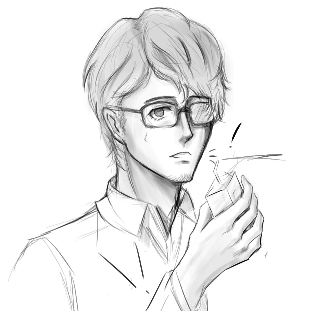 LittleYukitsu's tweet photo. Takuto Maruki! Drawing his eyes was quite the change for me, just like his hand which I drew in 2 poses. Idk I just want to sleep. っ ̯ -｡  #Persona5 https://t.co/cqtYFY8foL