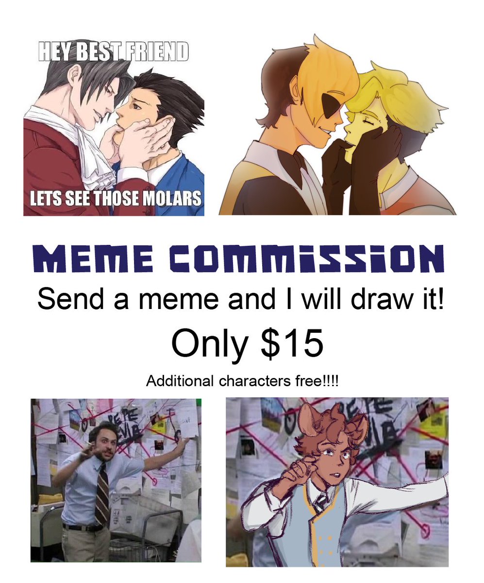 anonblubb's tweet photo. Meme &amp; Full Color Illustration commissions are now open!!!!! Feel free to DM or visit my VGen to submit a request! #artcommissions https://t.co/QeCXTdnVh4