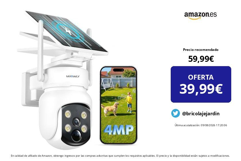 bricolajejardin's tweet photo. ❌ Precio recomendado: 59,99 €
💶 OFERTA: 39,99 € (-33%)
✅ Cómpralo aquí 👉 https://t.co/53AKv5H69g
Mrowly Camara Vigilancia WiFi Exterior Solar 2 en 1, 4MP/2.5K Camara sin Cables, 360° Cobertura, Fácil Instalación, 2.4/5 GHz WiFi,…
#alarmas https://t.co/Lrcb5z7xD5
