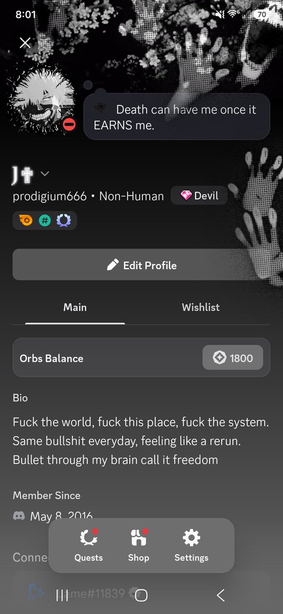 OverdxsedT's tweet photo. Wanted to show off my new profile but I also would like more discord moots so add me if you would like https://t.co/nrBm0FYfyB