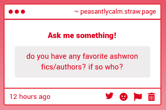 peasantlycalm's tweet photo. "The Archive" by snyoom, currently
very well written, and curious to see where it goes <3
#ashwron https://t.co/sbl7tKgROY
