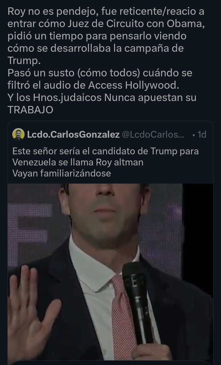 ReinadoVen's tweet photo. @333y350 @MRubio2028 @_DaniielJosee @RogelioJBoscan @BonaparteXBT @padrejorgeluis @FlaviaMartineau @robertoenriq @victorianoguer @ElimarDiazG Viabilidad Pdcial.dę R.Altman es complicada,tendría q recibir Lic.(gana 250K anual)para ausentarse x meses generando anomia en su Circ.&amp;habilitando la perdida de Extensión en el cargo d su superior[Apelaciones]WilliamH.Pryor(exFiscal Alab.),cuya virtual transición inicia éste Dic https://t.co/i2tekD2GwE