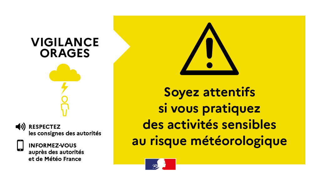 Image de Préfet de la Corrèze - VigilanceMétéo | 🟡La Corrèze est en vigilance jaune orages de 20h à 6h.
🟠Actuellement en vigilance