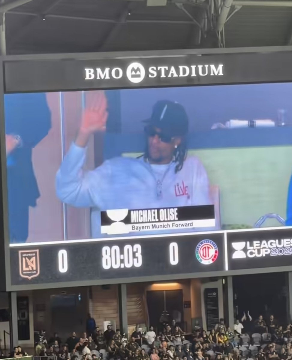 iMiaSanMia's tweet photo. Michael Olise attended LAFC against Toluca at BMO Stadium in Los Angeles last night https://t.co/YrU8VYAQhG