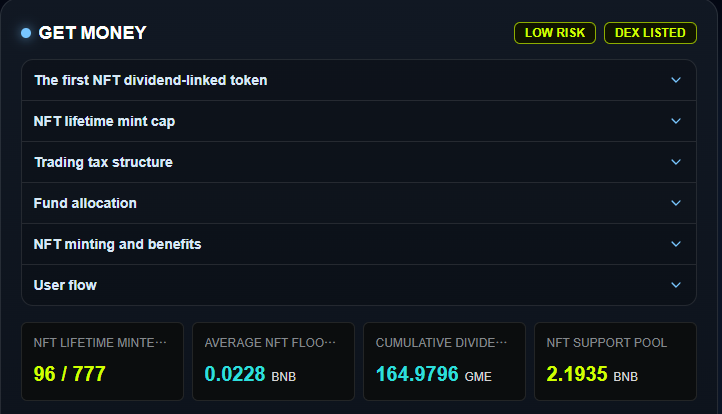 GMEonMoney's tweet photo. NFT lifetime minted :96

burn:10% soon https://t.co/BjsnJezZtu