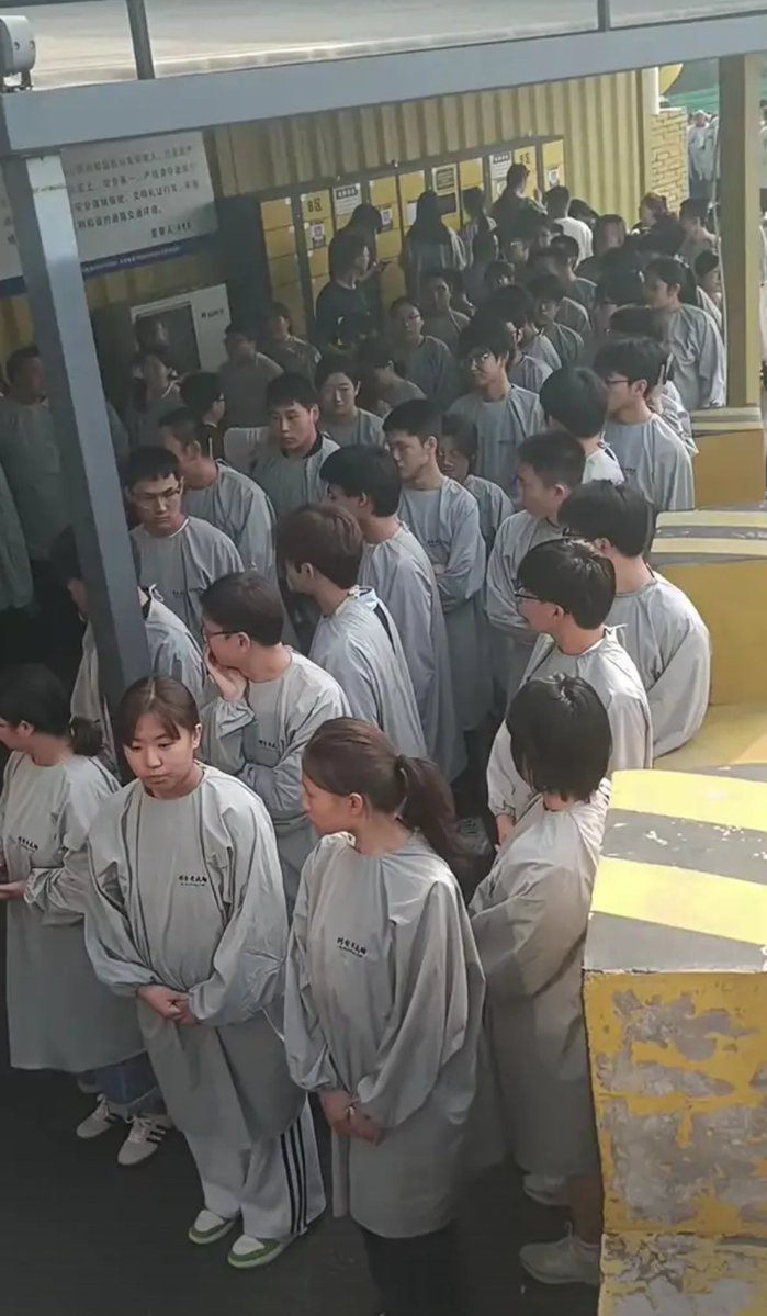 ldld888888's tweet photo. 不好意思，我实在没忍住笑了，现在考科目一都要穿这种罩衣了。 https://t.co/1ZMeEGvKya