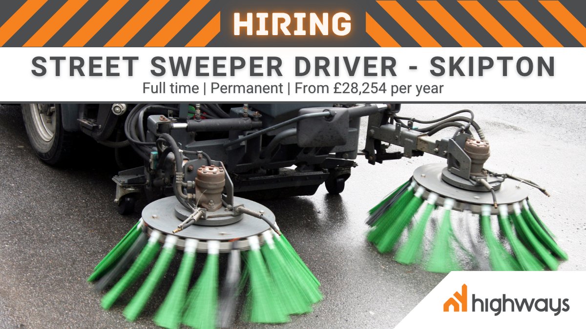 NycjobsUk's tweet photo. Street Sweeper Drivers Wanted – Class 2 Licence & CPC Essential
For this role, you must already have:
Class 2 (Category C) licence
Driver CPC qualification
Apply now! https://t.co/UIdtcxLgJd
#StreetSweeper #StreetSweepingJobs #NYHighways #NorthYorkshireJobs https://t.co/p9OvM5llGB