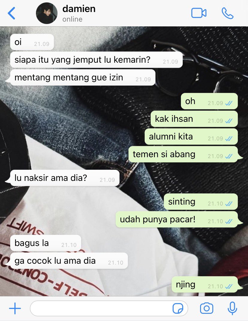 paintedlost's tweet photo. damien tiap ada yang nyoba buat deketin abel, ga mau kalah saing final boss wkwk

keonhyeon onetwt au https://t.co/xRw7JajlLS