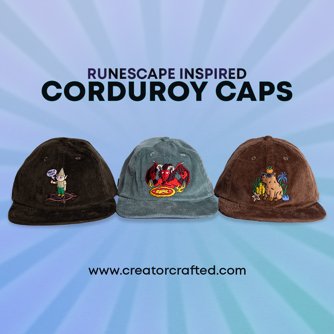 CreatorCrafted's tweet photo. Corduroy Caps have hit CreatorCrafted!

Available now. https://t.co/nXzukP5usv