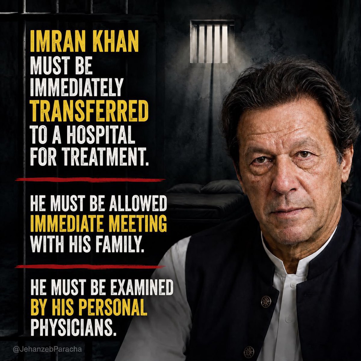 JZVirk's tweet photo. Praying for Imran Khan’s health. Citizens have a right to know that due process and medical facilities are being provided as per law. May he recover soon.
#ImranKhanHealthMatters https://t.co/mtmccf0YSl