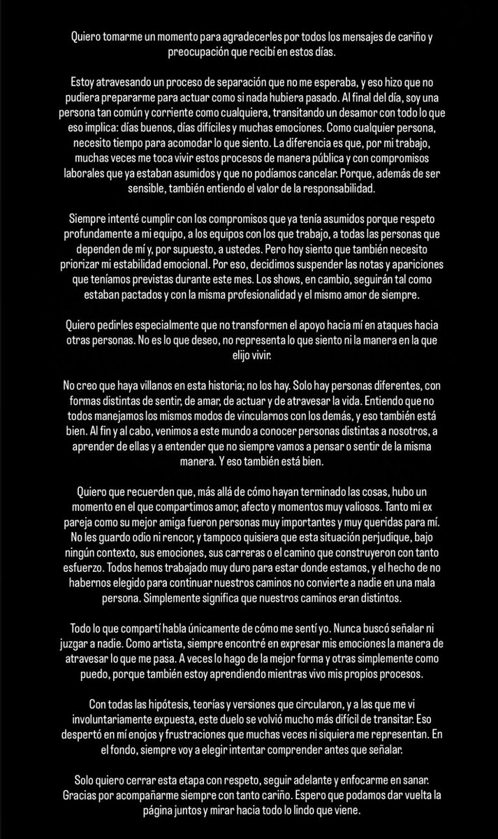 nom0leste's tweet photo. La joaqui publico un comunicado después de su entrevista en PH https://t.co/0hVjnFDdIk